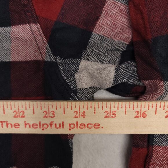 Jachs Gingham Casual Flannel Button Up Shirt Mens Size XLT Red Black White - Picture 8 of 11